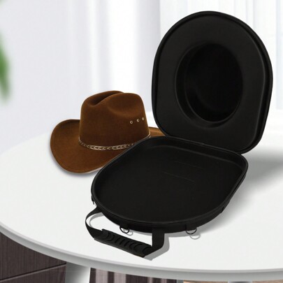 Rainaut Hat Box Travel Fedora Case Hat Carrier For Travel, Sleek Hat Storage Case Easily Straps To Suitcase Or Carried On Shoulders, Travelling Hat Bo