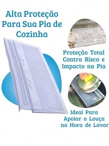Large Rectangular Dishwasher Sink Protector With Insert - Non-Stick Silicone Sink Edge Protector - PANAMI - Nhiều màu - Xem 2