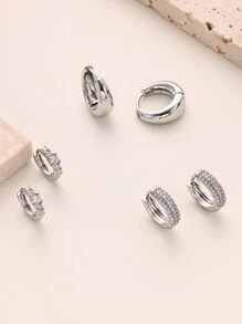Ensemble de 3 paires de petites boucles d'oreilles créoles en or pour femmes, créoles Huggie plaquées 14K pour plusieurs piercings, boucles d'oreilles créoles délicates avec zircone cubique CZ, boucles d'oreilles créoles légères et épaisses