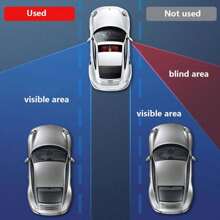 1PC 2024汽车后视镜360°可调广角侧后盲点镜停车辅助后视镜通用360°旋转广角汽车后视镜通用减少盲点，安装方便，停车驾驶更安全 - 均碼 - 查看 4