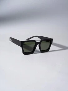 1pc Men's Rectangular Fashion Fashion Glasses, Casual Accessory For Travel And Spring/Summer Outfit