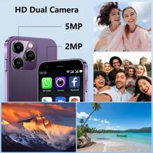soyes. 4G Mini Pocket Smartphone -3 Inch HD Screen, Dual SIM Slot, Android Phone, WiFi, Portable Compact Design, Easy To Operate, Mini Phone, Black \ Pink \ Purple. Ideal Gift, Birthday Present.