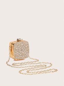 女士新款亚克力水钻晚宴包，时尚派对手拿包，适合婚礼、婚纱、优雅、迷你、可爱手提包、零钱包、时尚派对包，非常适合派对、婚礼、舞会、晚宴/宴会，迷人的水钻包