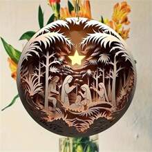 1 件圣诞装饰亚克力 3D 效果圣诞挂饰家居装饰客厅装饰节日装饰挂饰