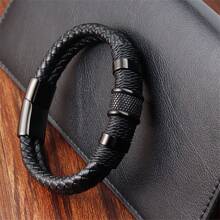 Brazalete tejido de moda para hombres, diseño clásico y versátil, regalo para padre/novio