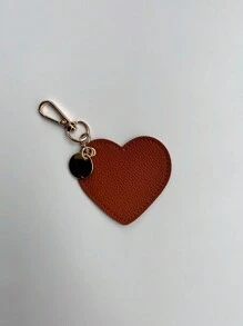 Customized Colorful Heart-Shaped Leather Keychain, Distinctive Car Pendant,Bag Charm Suitable For Daily Use As Accessory Decoration, Ideal Gift For Family And Friends