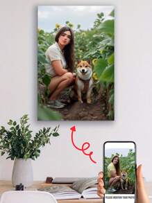 Customize Your Cartoon Character Canvas Print - Custom Family Poster- Perfect Anniversary,Pet,Birthday,Wedding,Christmas's Day Gift - Home Wall Art Decor Gifts Graduation