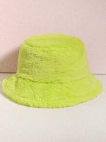 1pc Women/Men Multicolor Casual Versatile Warm Soft Plush Bucket Hat, Suitable For Autumn/Winter Daily Use Winter Hat