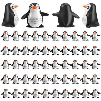 5/25/50 st Mini Resin Penguin Figuriner Hart Penguin Cake Topper Mini Penguins Leksaker Djurpingvin Födelsedagsdekorationer