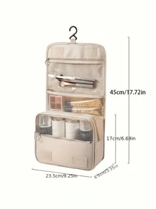 1 件多功能旅行洗漱包悬挂化妆包，储物袋，大容量，携带方便，男女适用防水化妆刷收纳沙滩包沙滩必需品沙滩巾收纳袋沙滩配件沙滩用品度假包夏季度假必备品旅行和商务旅行洗漱包洗漱旅行包化妆品收纳学校用品旅行必需品女士大学宿舍浴室返校用品