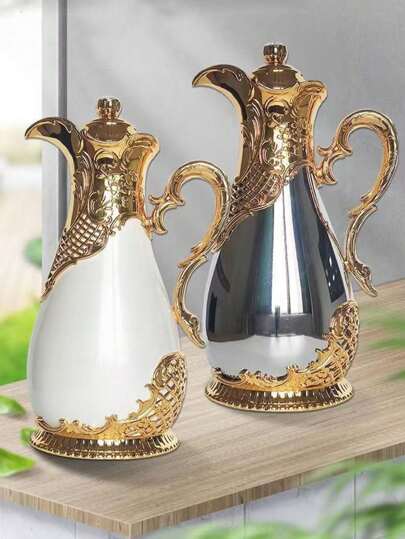 1 قطعة قارورة حرارية ، جرة ماء ساخن منزلية مبطنة بالزجاج، ملحقات قهوة أنيقة جديدة