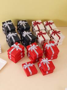 12 件蝴蝶结首饰礼盒、耳环项链收纳盒、婚礼派对首饰包装盒返校