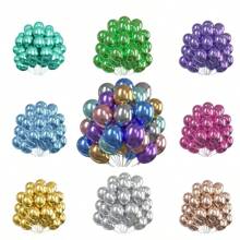 30 个金属色气球，各种尺寸 10 英寸（25.4 厘米）镀铬气球适用于生日、婚礼、周年纪念、订婚、情人节、圣诞节气球花环、拱门、派对装饰