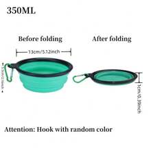 New 350ML/1000ML Dog Bowl Portable Collapsible Silicone Drinking Feeding Bowls Outdoor Travel Cat Food Container Pet Products