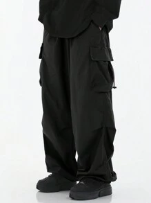 轻便伞兵工装裤，男士高街街头风宽松嘻哈阔腿直筒休闲裤，男士户外街头风