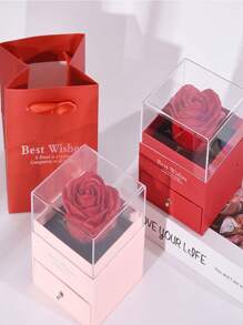 1 hộp quà tặng vòng cổ thanh lịch, hộp quà tặng hoa hồng giả, quà tặng ngày lễ tình nhân, quà tặng kỷ niệm, quà tặng ngày của mẹ, quà tặng mẹ bạn gái vợ, quà tặng sinh nhật cho phụ nữ, quà tặng tiệc tùng, quà tặng tốt nghiệp - nhiều màu - Xem 8