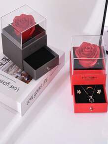 1 hộp quà tặng vòng cổ thanh lịch, hộp quà tặng hoa hồng giả, quà tặng ngày lễ tình nhân, quà tặng kỷ niệm, quà tặng ngày của mẹ, quà tặng mẹ bạn gái vợ, quà tặng sinh nhật cho phụ nữ, quà tặng tiệc tùng, quà tặng tốt nghiệp - nhiều màu - Xem 9