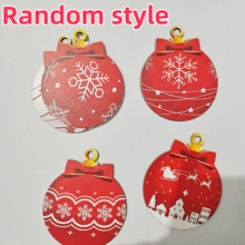 6 件木制圣诞装饰套装 - 非常适合冬季树木、花园和派对装饰（随机款式） - 彩色 - 查看 5