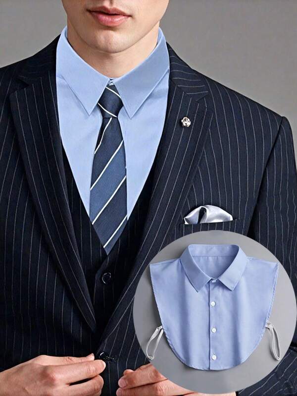 Camisa masculina com gola removível - Ótimo presente para amigos, familiares ou colegas