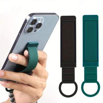 Multi-Function Cell Phone Grip Holder - Sliding Finger Loop Foldable Stand - Universal Smartphone Back Attachment - Waterproof, Fixing And Desktop Support Accessory Compatible With IPhone, Android Phone, Gift For Birthday, Family, Friends Finger Ring Holder, Phone Accessories