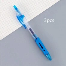 3 buc pixuri neutre cu presă de mare capacitate, roșu, albastru, negru, pix pe bază de apă, papetărie de birou, papetărie pentru studenți, cadou premiu, cadou semestrial și final, cadou de Halloween, Crăciun și cadou de mulțumire