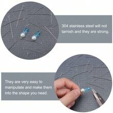 200 Pieces Stainless Steel Hypoallergenic Earring Hooks, Eye Pins Kit For Earring Making, Jewelry Findings Supplies With Jump Rings And Backs