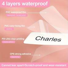 30/60/90/120/180 张自定义姓名贴纸，个性化产品标签可满足家庭标签需求，防水、防褪色、抗撕裂，全白返校、多功能、装饰性、可重复使用、现代、多彩、可爱、复古、卡通、卡哇伊、定制、个性化、独特、定制、工人、客户、学生、适用于商务/工作/办公室、适用于学校