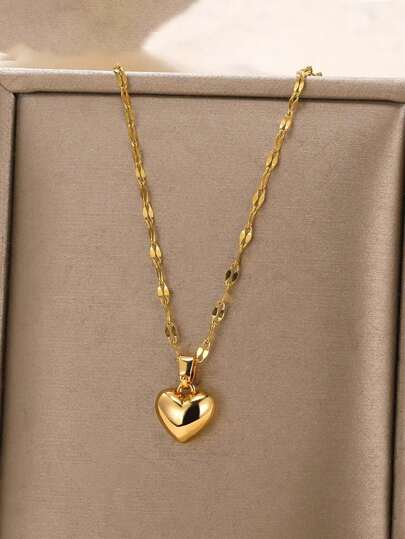 Collar con colgante de acero inoxidado con acabado dorado de 'Amado' para mujeres, nuevo collar gargantilla de moda como regalo de joyería