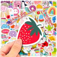100 miếng dán Preppy, miếng dán mùa hè cho bình nước bé gái, phụ kiện máy tính xách tay chống nước, miếng dán dễ thương cho điện thoại, cốc đựng bình nước, miếng dán chủ đề mùa hè cho thanh thiếu niên - Trộn màu sắc - Xem 7