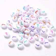 100pcs Round Acrylic Beads With Alphabet & Numbers & Heart Shape For Diy Jewelry Making Necklace & Bracelet (7x4mm) - 4*7mm Beads - View 58