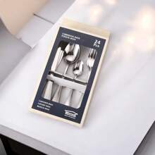 Juego de cubiertos de acero inoxidable de 4 a 20 piezas: elegante juego de cubiertos con tenedores, cucharas y cuchillos, ideal para el hogar, restaurantes y ocasiones especiales.