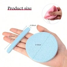 12pcs Compressed Facial Sponge For Estheticians Face Cleansing Sponge Makeup Removal Sponge Pad Exfoliating Spa Wash Round Face Sponge - Multicolor - View 9