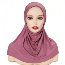 Mũ trùm đầu Hijab co giãn tức thời - Mềm mại, thoáng khí, che phủ toàn bộ đầu và cổ, chống nắng, thiết kế chui đầu dễ dàng - Nhiều màu - Xem 14