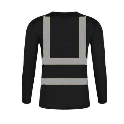 Reflective Quick Drying Long Sleeve Construction Road Workwear T-Shirt, Summer