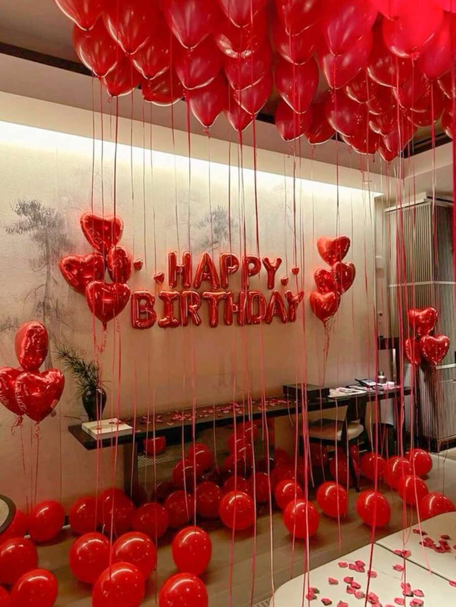 249 قطعة مجموعة بالونات وديكور أحمر للاحتفال بعيد الميلاد شاملة لافتة "عيد ميلاد سعيد" باللون الأحمر ، بالونات لاتكس وبالونات قلب من الفويل ، مع نقاط لاصقة وبتلات وردة ، مناسبة لتزيين حفلة عيد ميلاد بموضوع أحمر ، لحفلات عيد ميلاد الرجال والنساء ، التجمعات العائلية ، عيد الحب ، عيد الميلاد ، ترتيب أحرف "عيد ميلاد سعيد" ، ديكورات المناسبة - متعدد الألوان - مشاهدة 1