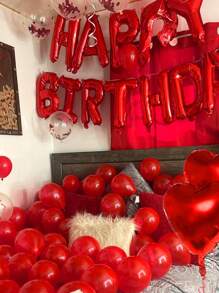 249 قطعة مجموعة بالونات وديكور أحمر للاحتفال بعيد الميلاد شاملة لافتة "عيد ميلاد سعيد" باللون الأحمر ، بالونات لاتكس وبالونات قلب من الفويل ، مع نقاط لاصقة وبتلات وردة ، مناسبة لتزيين حفلة عيد ميلاد بموضوع أحمر ، لحفلات عيد ميلاد الرجال والنساء ، التجمعات العائلية ، عيد الحب ، عيد الميلاد ، ترتيب أحرف "عيد ميلاد سعيد" ، ديكورات المناسبة - متعدد الألوان - مشاهدة 5