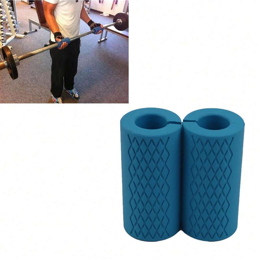 2 件套硅胶哑铃握把，适合健身训练 - 彩色 - 查看 1