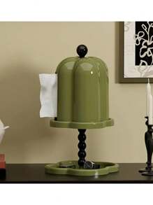 1pc Vintage Round Plastic Tissue Box, Presente Romântico de Dia dos Namorados, Porta-lenços para Casa, Cozinha, Banheiro, Sala de Estar, Quarto, Suprimentos para Banheiro