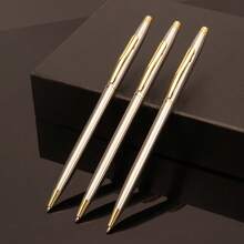 3支装小型金属圆珠笔，1.0毫米黑色墨水，书写流畅，是办公室、商务、宾客留言簿、圣诞节和毕业典礼的完美礼物。返校季 - 細長款 - 查看 15