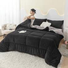 1 件装绗缝牛奶丝绒保暖被子，秋冬系列 - 彩色 - 查看 4