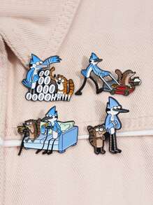 1 pieza Broche de solapa de esmalte con personaje de dibujos animados lindo, insignia de metal con diseño de mascota de anime, accesorio de moda creativo para mochila, estuche de lápices, bolsa, ropa, para Navidad