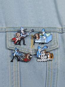 1 pieza Broche de solapa de esmalte con personaje de dibujos animados lindo, insignia de metal con diseño de mascota de anime, accesorio de moda creativo para mochila, estuche de lápices, bolsa, ropa, para Navidad