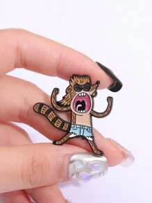 1 pieza Broche de solapa de esmalte con personaje de dibujos animados lindo, insignia de metal con diseño de mascota de anime, accesorio de moda creativo para mochila, estuche de lápices, bolsa, ropa, para Navidad