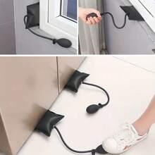 Cuña inflable con bomba de aire para puertas y ventanas de metal, conjunto profesional de nivelación y herramienta de alineación con bolsa hinchable, cojín de elevación poderoso para instalación y reparación de automóviles, de aleación de aluminio y localizador rápido - Negro - Ver 6