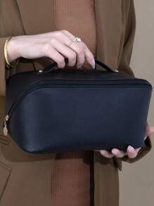 个性化化妆包便携式 PU 防水收纳化妆包，定制伴娘礼物时尚大容量旅行包 - 彩色 - 查看 10