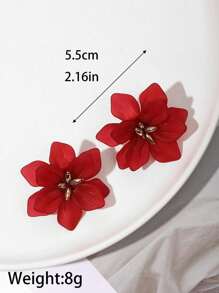 1 Cặp Hoa tai thời trang thiết kế hoa Acrylic mờ hai lớp thanh lịch mới dành cho phụ nữ - hoa - Xem 4