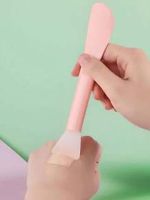3pcs Dual-Ended Silicone Facial Mask Brushes Spatula, Soft Skincare Face Applicator For Makeup & Beauty, Easy To Clean, Beauty Tools, For Women