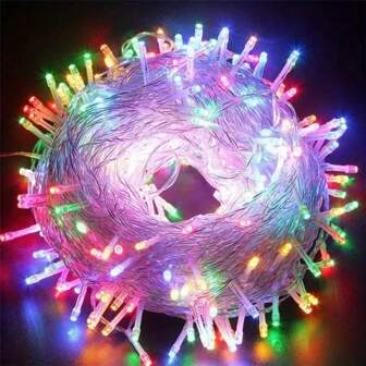 1 Stück 10m Lichterkette mit 80 LED, warmweiß und kaltweiß, Klarglas-Kabel für Büro, Gaming-Zimmer, Hochzeit, Valentinstag, Weihnachten, Neujahr, für Hotel/Cafés/Catering/Veranstaltungen