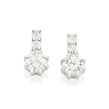 SMALL WOMEN'S 925 SILVER EARRINGS SET WITH ZIRCONIA STONE ROMMANEL 820150
