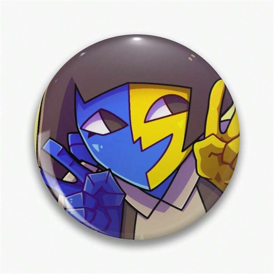 44mm 1.7inch Pins Broach DIY Buttons Snap-In Craft - Blue - View 1